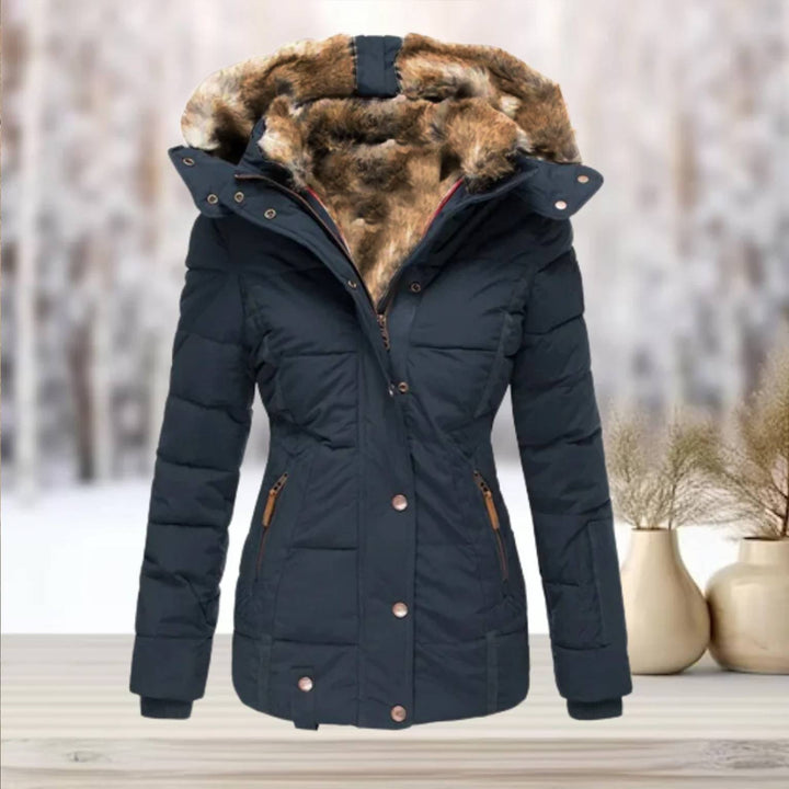 Berta-Minna | Winterjacke mit Knopf- und Reißverschluss und warmem Futter