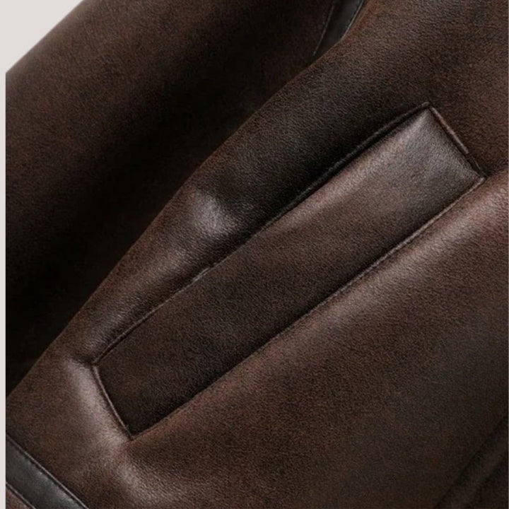 Anna-Luise | Vintage-Bikerjacke mit Teddyfutter