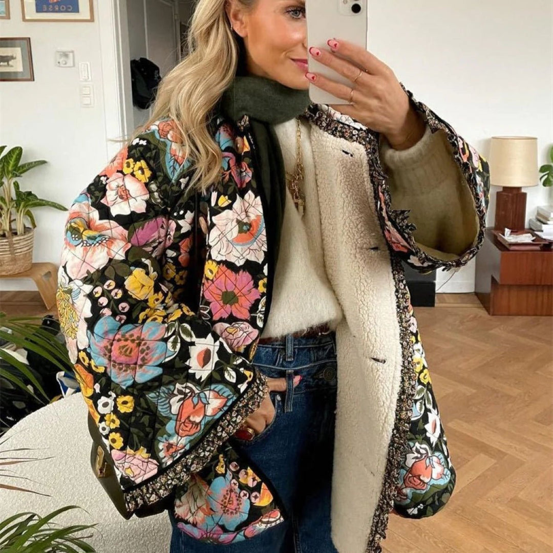 Thekla | Elegante Jacke mit Blumenmuster