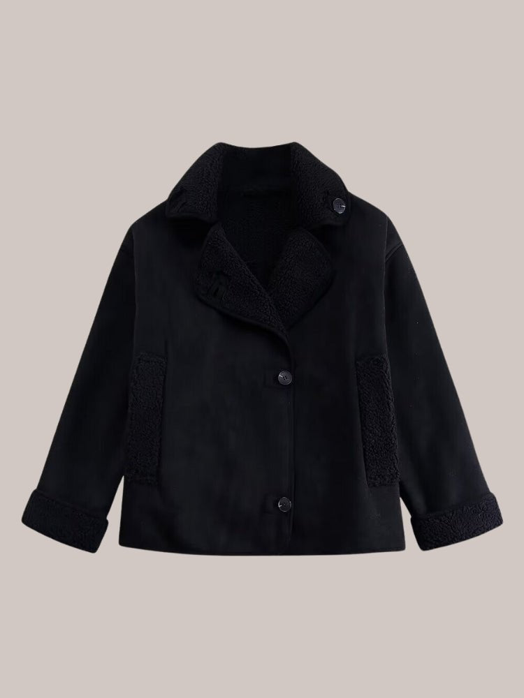Eva-Hilde | Warmer Mantel mit Teddyfutter