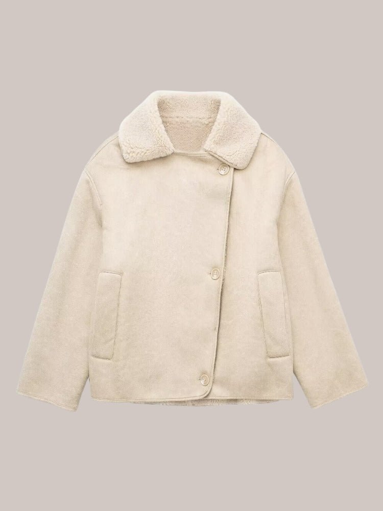 Eva-Hilde | Warmer Mantel mit Teddyfutter