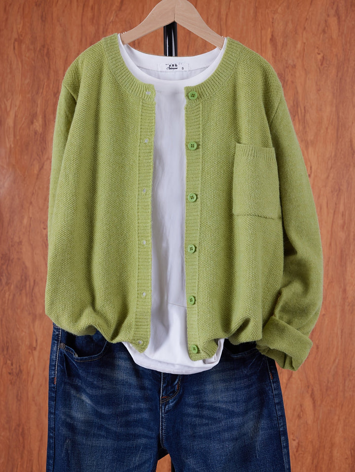 Hilma | Gemütliche Strickjacke mit großen Taschen