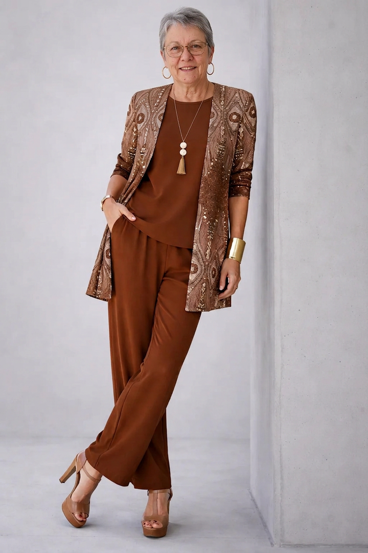 Glenna | Elegantes 3-teiliges Casual-Set