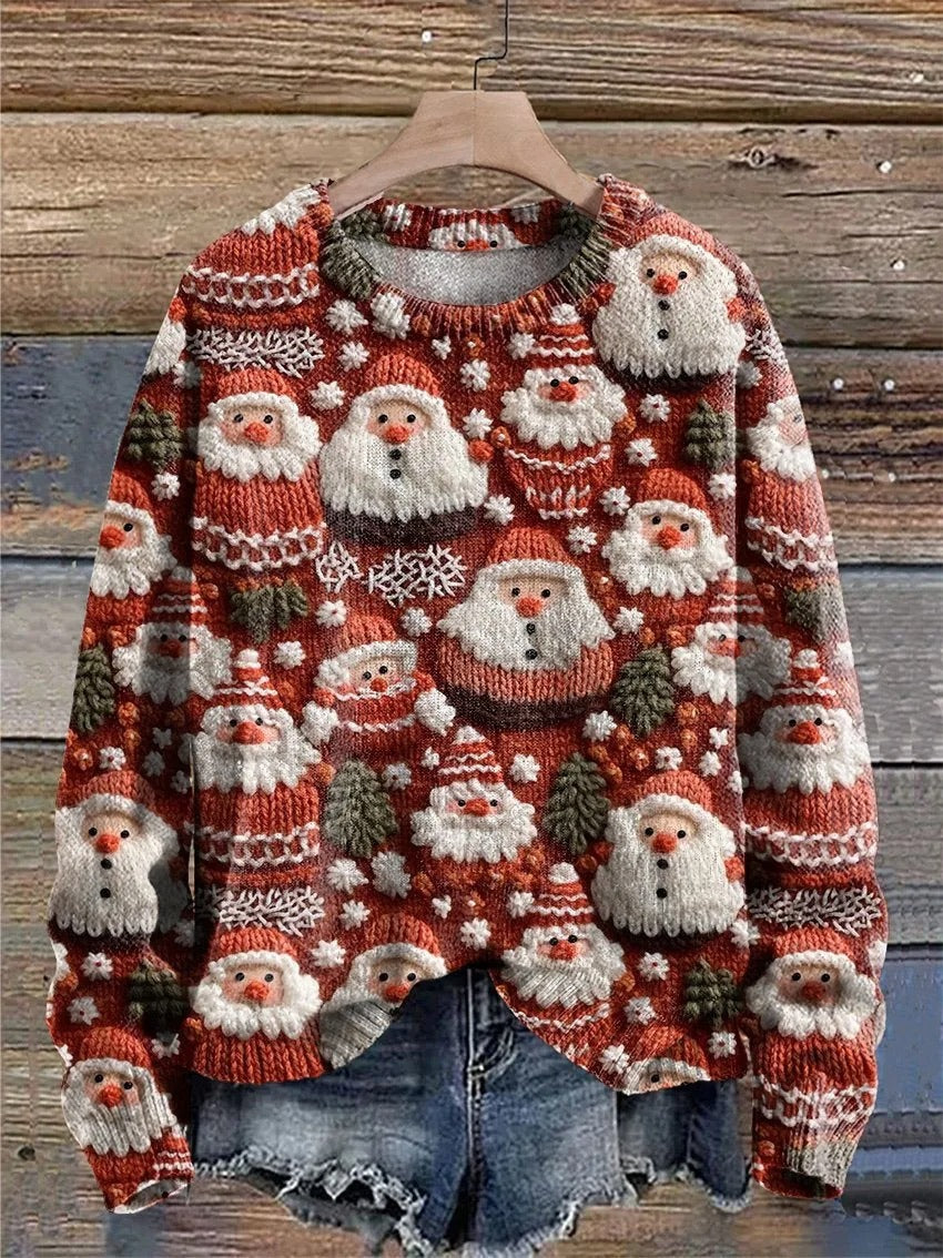 Gerlinde | Kuscheliger Winterpullover mit Weihnachtsmotiv