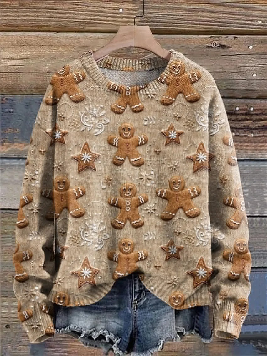 Gerlinde | Kuscheliger Winterpullover mit Weihnachtsmotiv