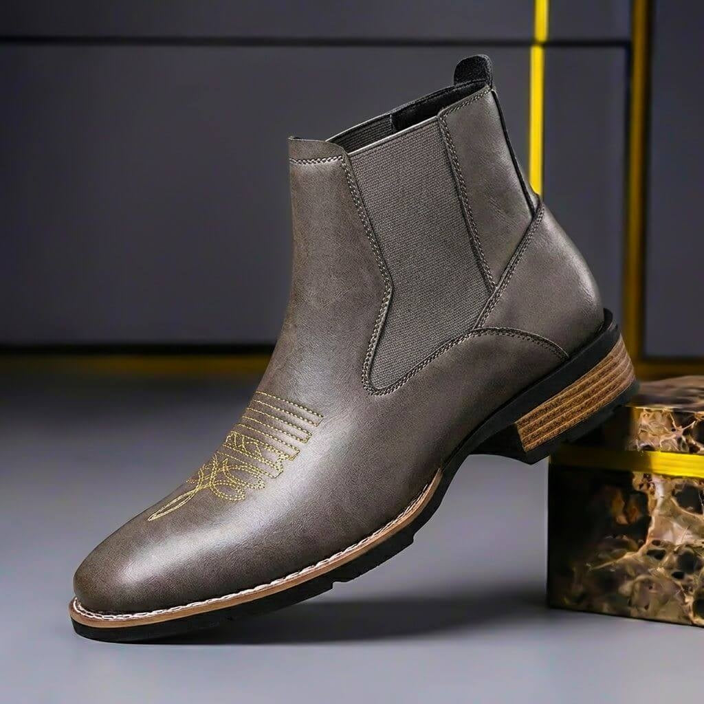 Volkmar | Chelsea Boots für Herren in Lederoptik mit Elastikeinsatz