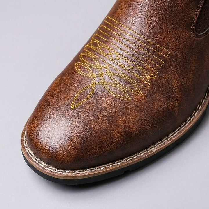 Volkmar | Chelsea Boots für Herren in Lederoptik mit Elastikeinsatz