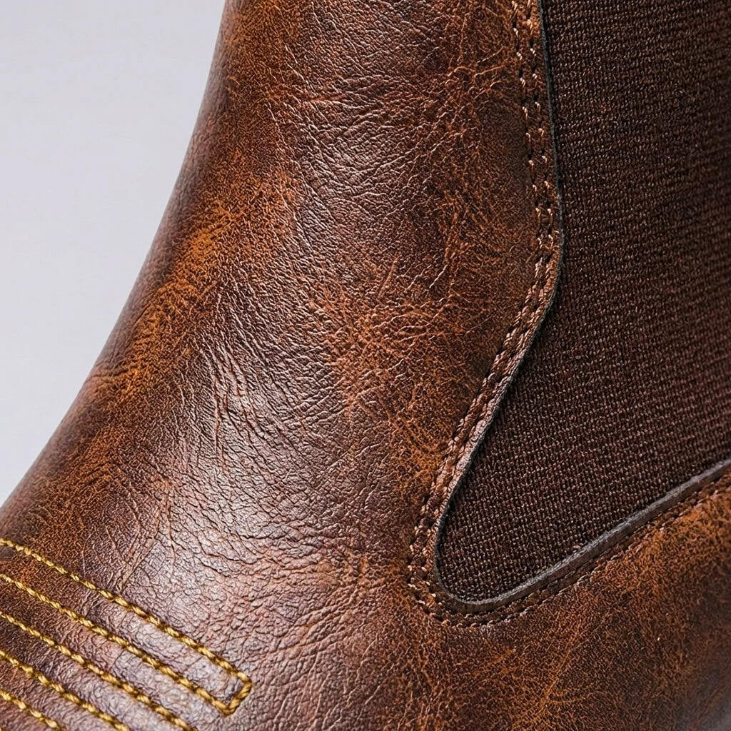 Volkmar | Chelsea Boots für Herren in Lederoptik mit Elastikeinsatz