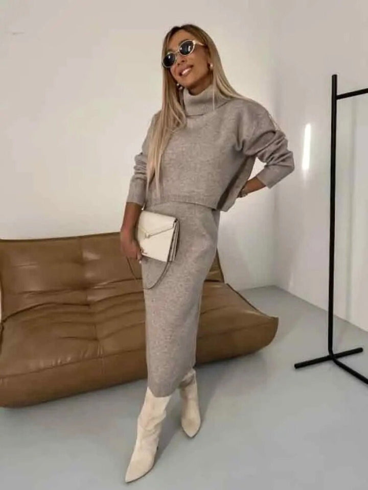 Rosa-Hilde | Kuscheliges Strick-Set mit Rock
