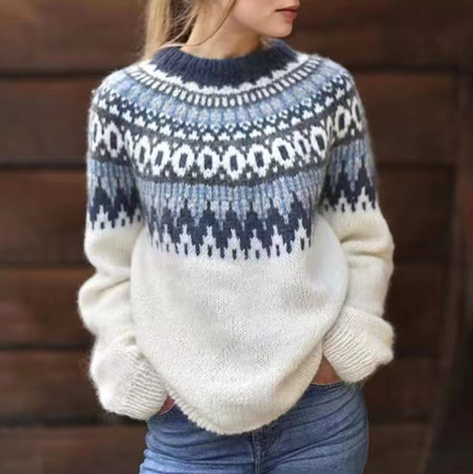 Tilda | Lässiger Strickpullover mit traditionellem Muster