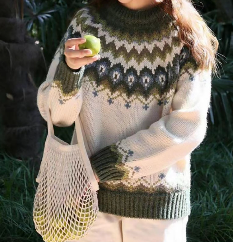 Tilda | Lässiger Strickpullover mit traditionellem Muster