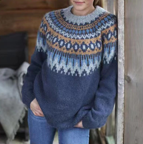 Tilda | Lässiger Strickpullover mit traditionellem Muster