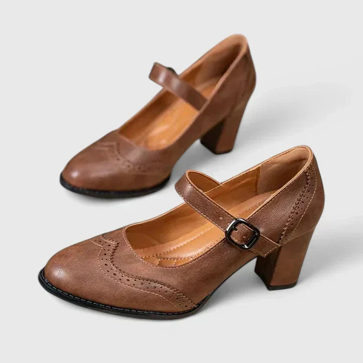 Elsa-Kathrin | Elegante Riemchenschuhe mit Blockabsatz