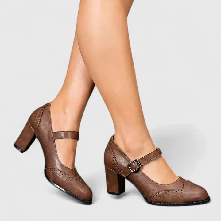 Elsa-Kathrin | Elegante Riemchenschuhe mit Blockabsatz