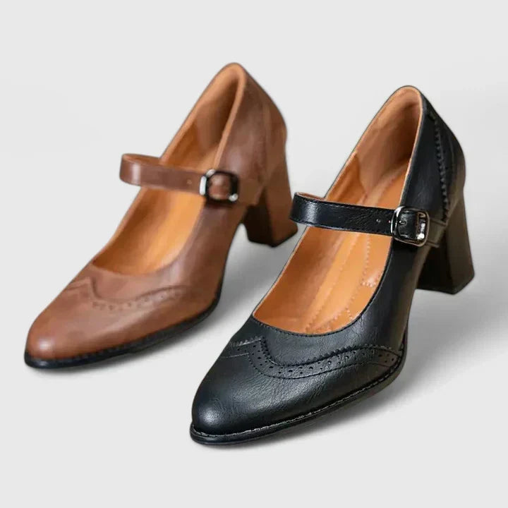 Elsa-Kathrin | Elegante Riemchenschuhe mit Blockabsatz