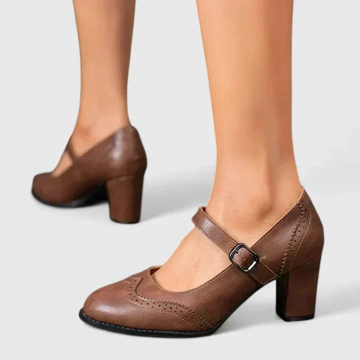 Elsa-Kathrin | Elegante Riemchenschuhe mit Blockabsatz