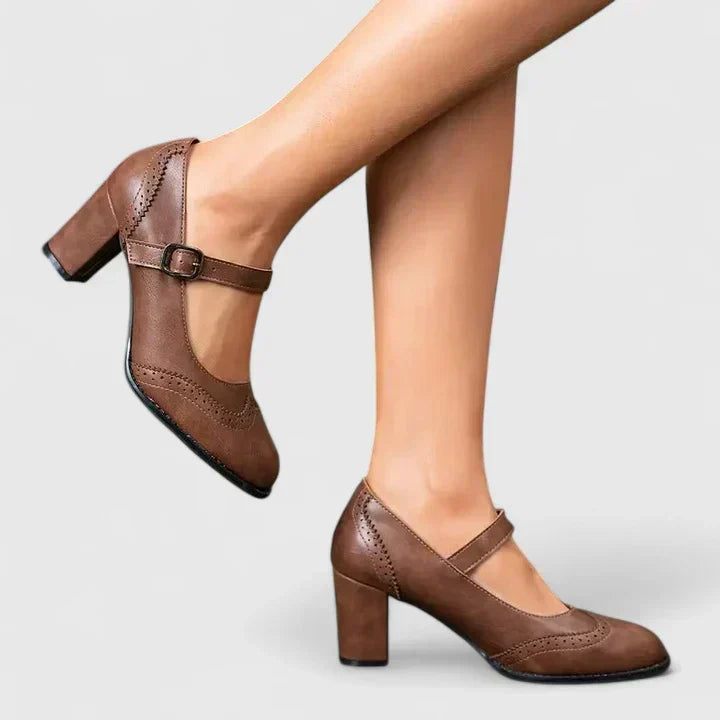 Elsa-Kathrin | Elegante Riemchenschuhe mit Blockabsatz