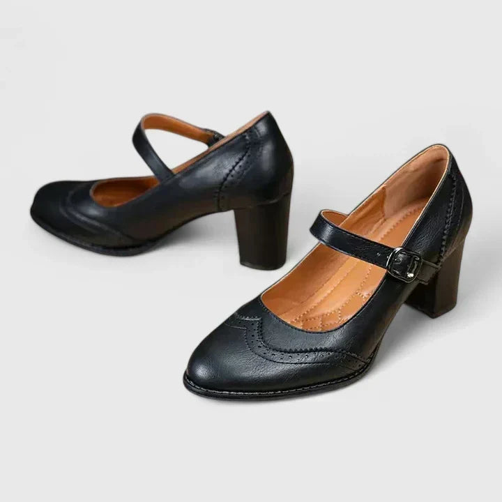 Elsa-Kathrin | Elegante Riemchenschuhe mit Blockabsatz