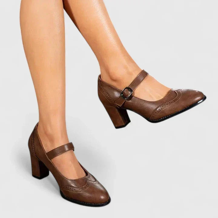 Elsa-Kathrin | Elegante Riemchenschuhe mit Blockabsatz
