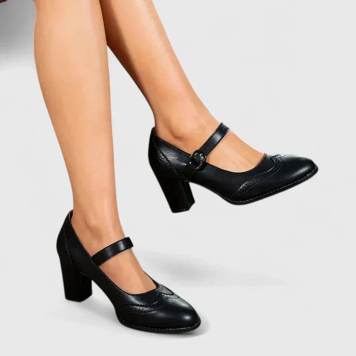 Elsa-Kathrin | Elegante Riemchenschuhe mit Blockabsatz