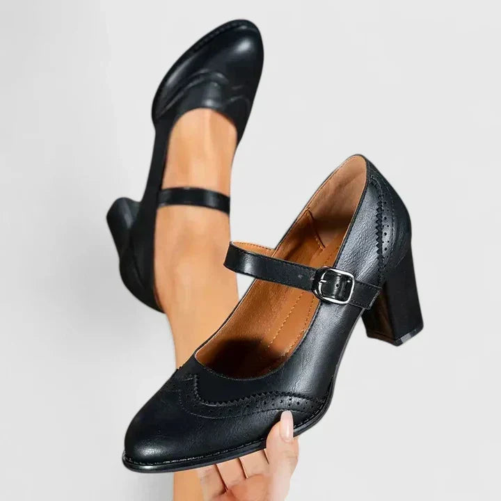Elsa-Kathrin | Elegante Riemchenschuhe mit Blockabsatz