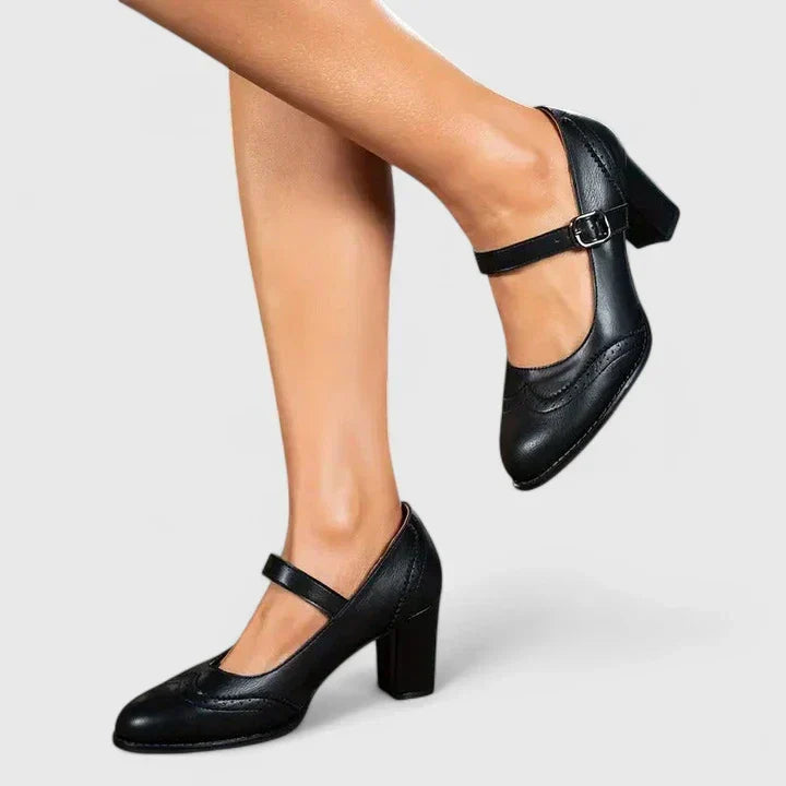 Elsa-Kathrin | Elegante Riemchenschuhe mit Blockabsatz