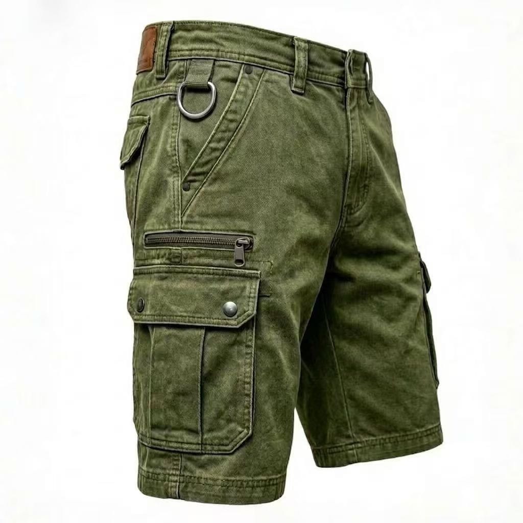 Lars | Funktionale Denim-Cargo-Shorts