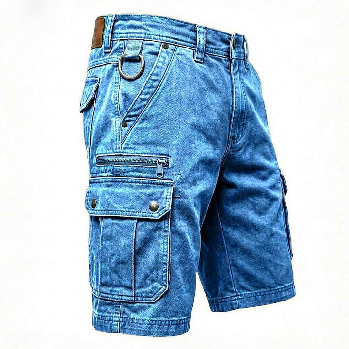 Lars | Funktionale Denim-Cargo-Shorts