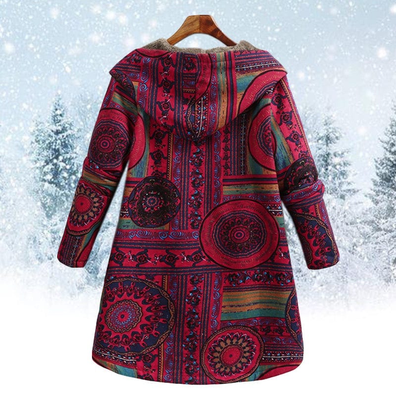 Hanne-Berta | Übergangsjacke mit Blumenprint und Kapuze