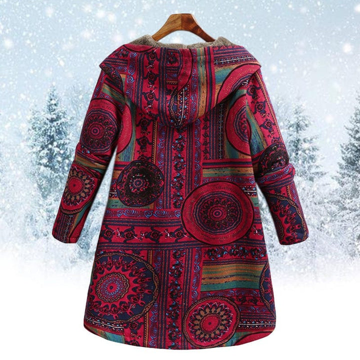 Hanne-Berta | Übergangsjacke mit Blumenprint und Kapuze