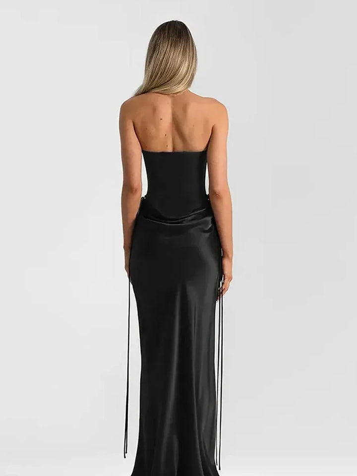 Katharina | Schmal geschnittenes Maxikleid