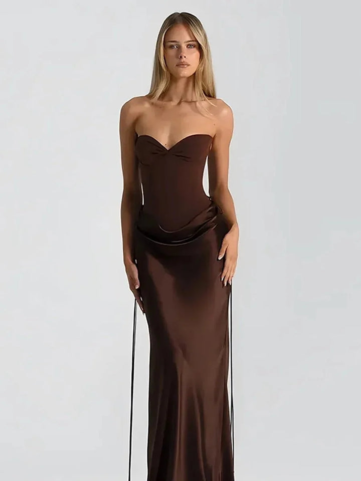 Katharina | Schmal geschnittenes Maxikleid