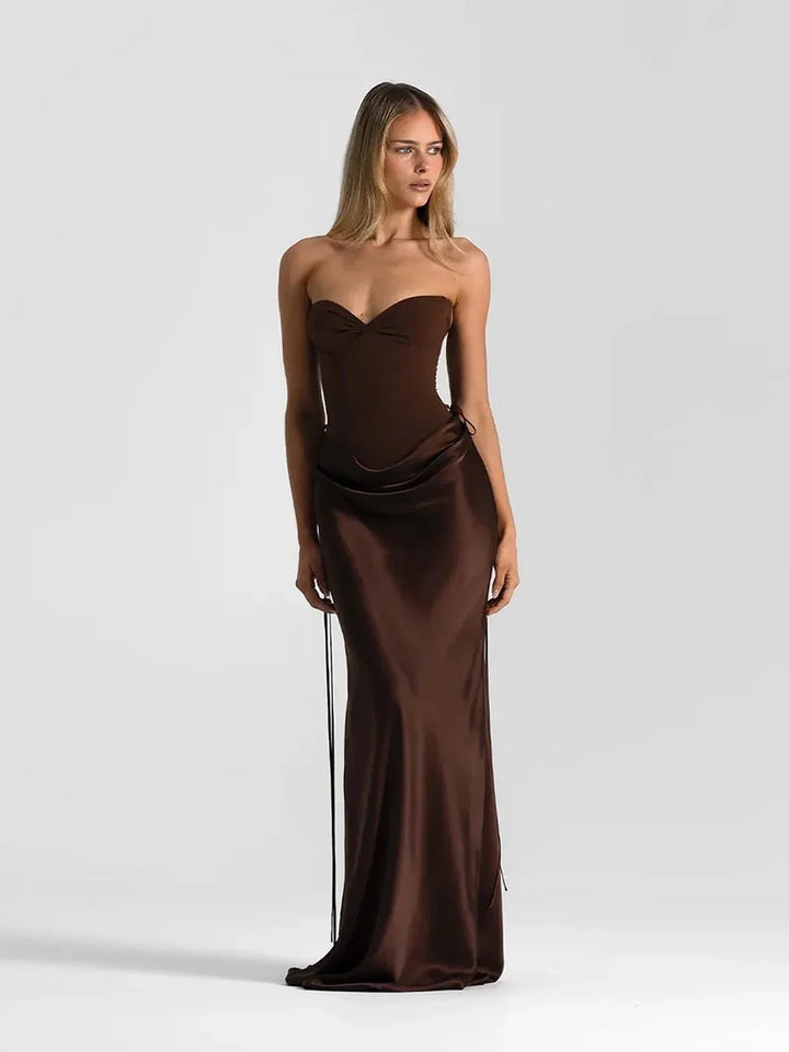 Katharina | Schmal geschnittenes Maxikleid