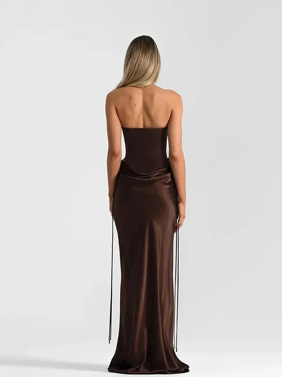Katharina | Schmal geschnittenes Maxikleid