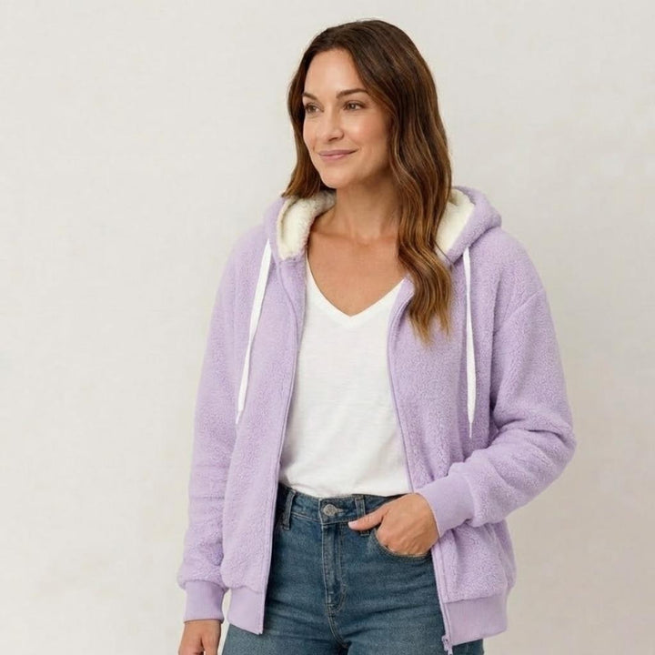 Ingrid | Fleecejacke mit Kapuze und Reißverschluss