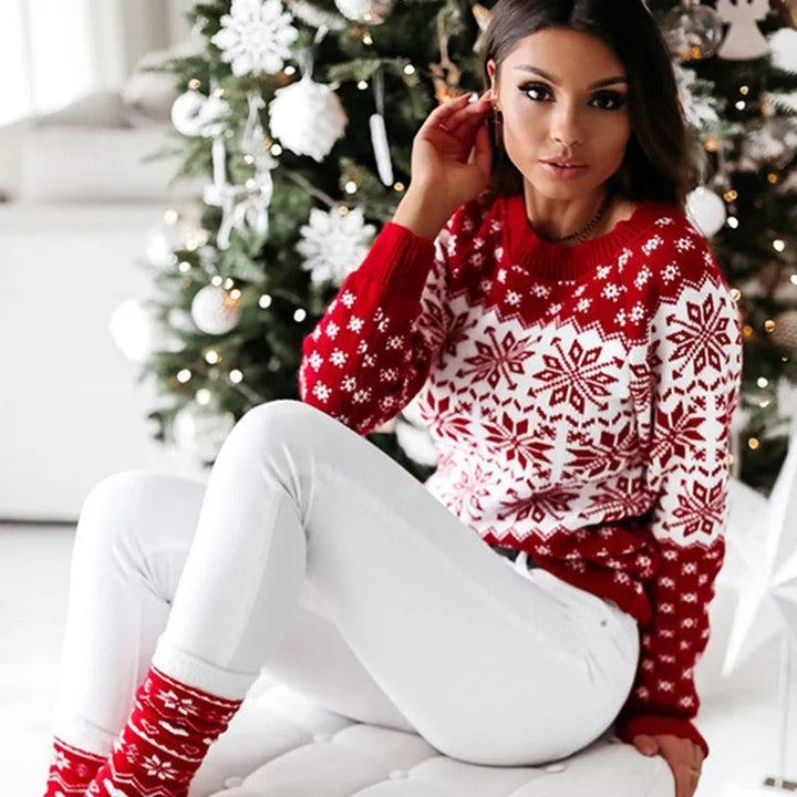 Anne-Trud | Festlicher Strickpullover mit winterlichem Charme