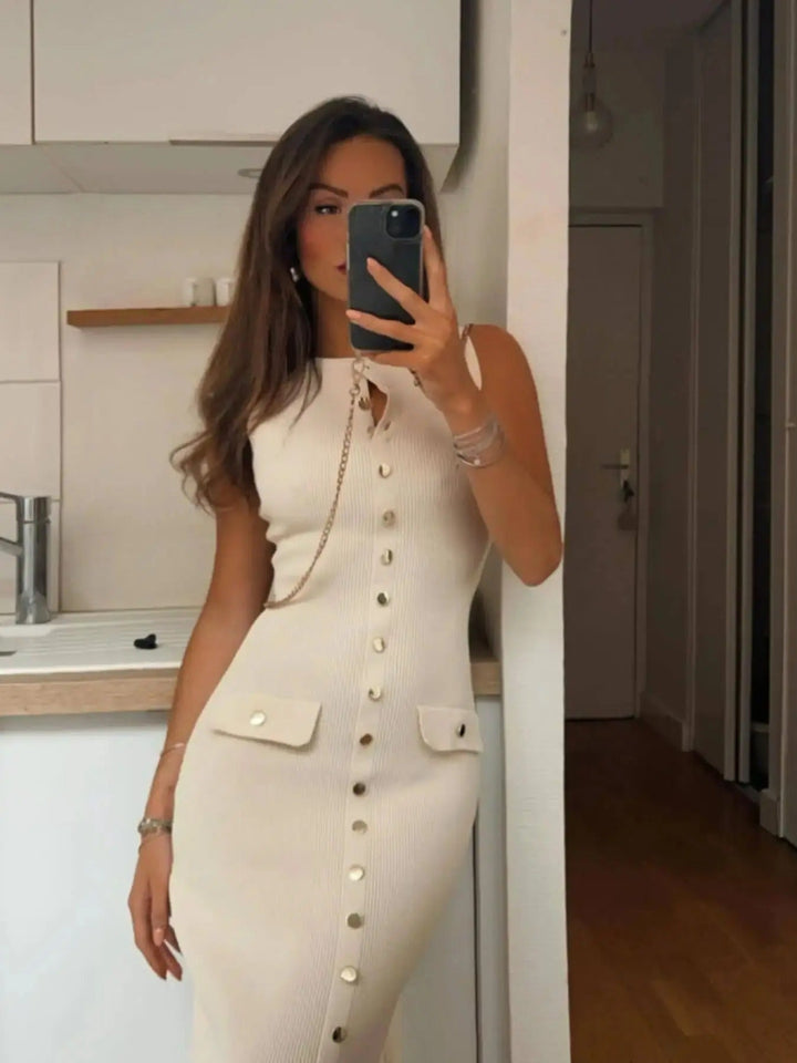 Selinde | Elegantes Strick-Maxikleid