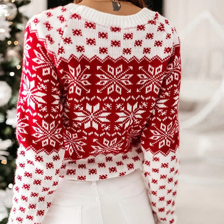 Anne-Trud | Festlicher Strickpullover mit winterlichem Charme