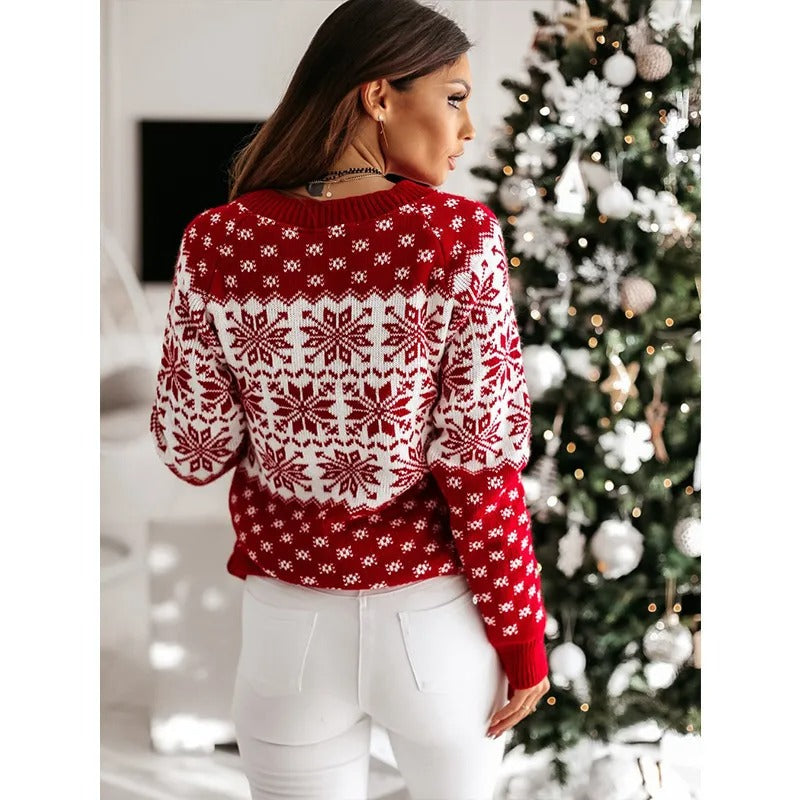 Anne-Trud | Festlicher Strickpullover mit winterlichem Charme