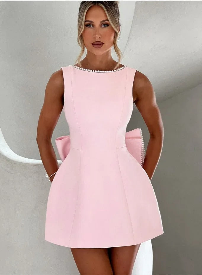 Rosa-Berta | Romantisches Minikleid mit Schleife