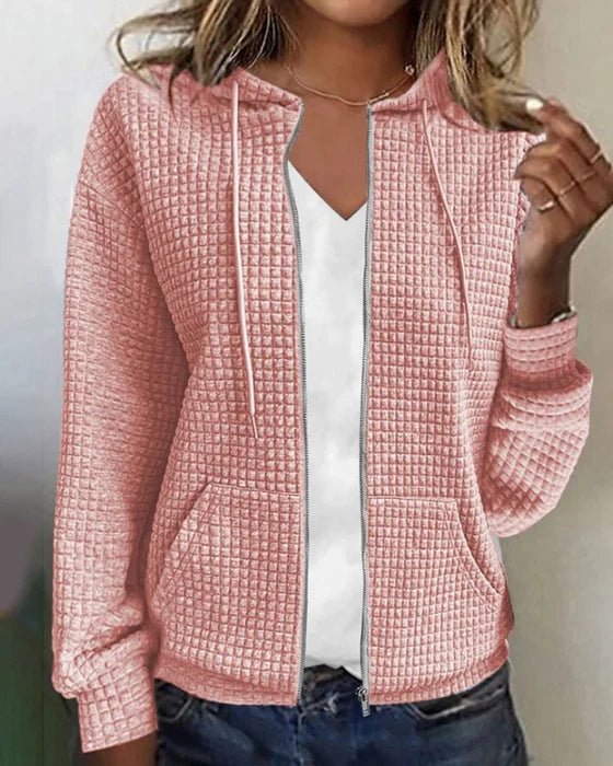 Ilse-Maria | Gemusterte Strickjacke mit Kapuze