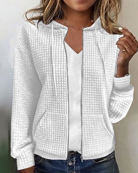 Ilse-Maria | Gemusterte Strickjacke mit Kapuze