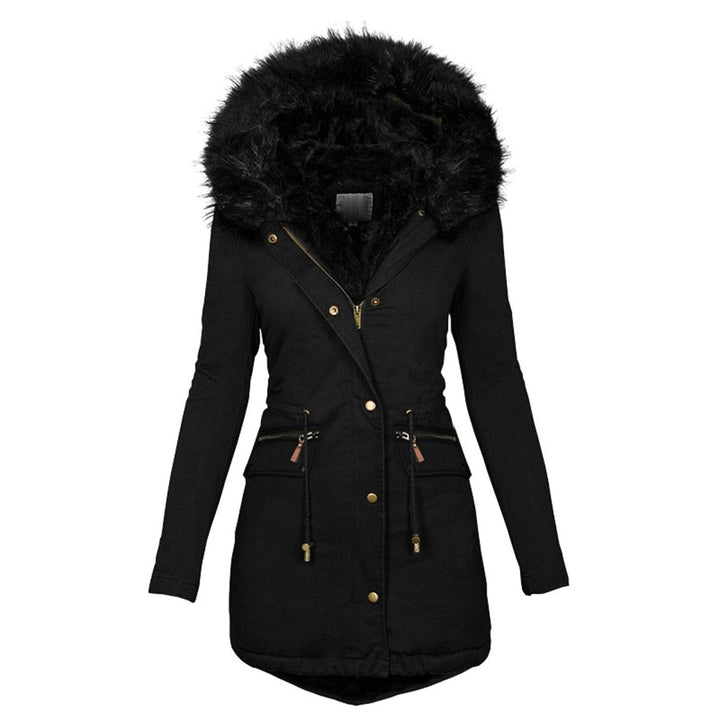 Waltraud | Winterjacke mit Fellfutter, verstellbarer Taille und Reißverschlusstaschen
