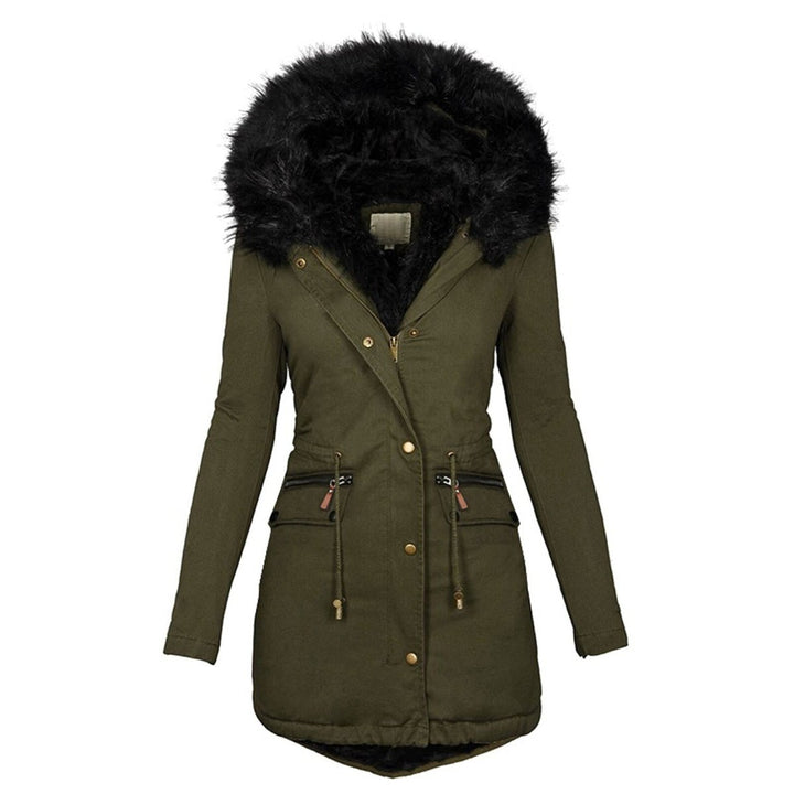 Waltraud | Winterjacke mit Fellfutter, verstellbarer Taille und Reißverschlusstaschen