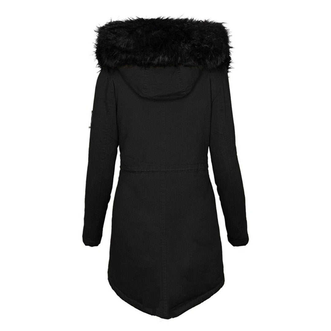 Waltraud | Winterjacke mit Fellfutter, verstellbarer Taille und Reißverschlusstaschen
