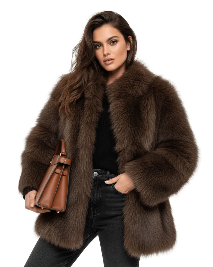 Frohmut | Jacke aus Webpelz mit lockerem Schnitt