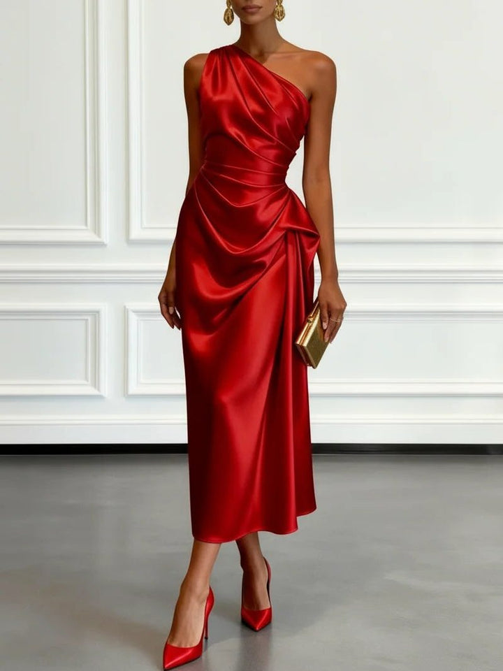 Gundel | One-Shoulder-Midikleid mit geraffter Taille