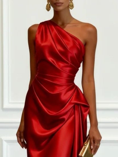 Gundel | One-Shoulder-Midikleid mit geraffter Taille