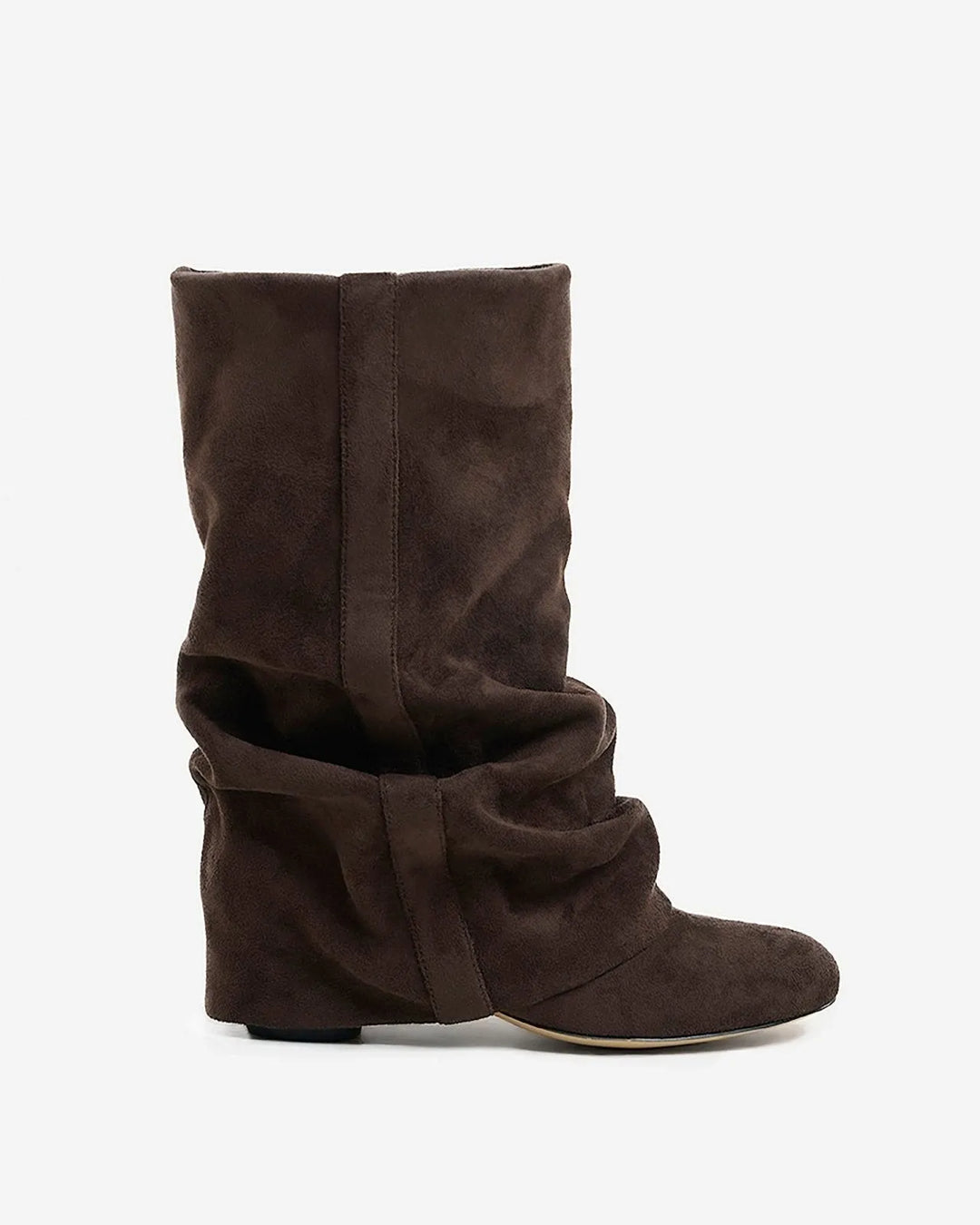 Swanhilde | Kniehohe Slouchy-Stiefel in Lederoptik