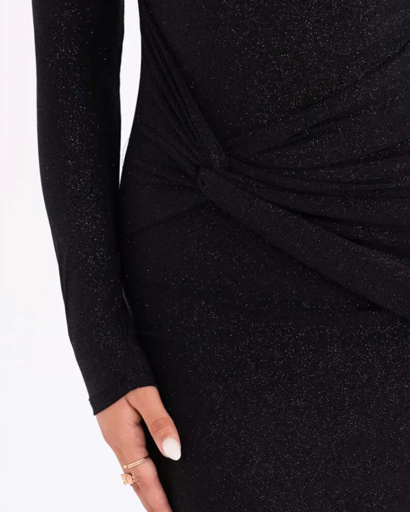 Hermelinde | Glitzerndes Maxikleid für den Abend